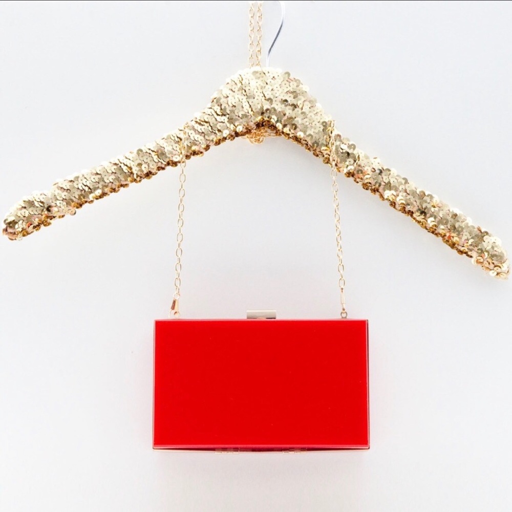 Patent Leather RED Boutique Hard-body Purse - Picture 1 of 2